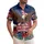 USA 250th Anniversary Eagle Flag Hibiscus Palm Star Scroll Patriotic Graphic Short-sleeve Hawaiian Shirt - 1