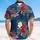 USA 250th Anniversary: Patriotic Hawaiian Hibiscus Stars & '250 Years' Banners Short-sleeve Hawaiian Shirt - 5