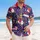 America 250th Anniversary Patriotic Hawaiian Flag Eagle Liberty Bell Scrollwork Short-sleeve Hawaiian Shirt - 4