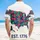 America 250th Anniversary Patriotic Hawaiian Map Silhouette Tropical Flowers EST. 1776 Short-sleeve Hawaiian Shirt - 5