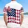 America 250th Anniversary Patriotic Flag Quilted Gingham Bow Design Est. 1776 Short-sleeve Hawaiian Shirt - 5