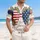 America 250th Celebration: Americana Bow, Est. 1776 Freedom Script, Tropical Foliage Short-sleeve Hawaiian Shirt - 4