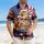 Patriotic 250th Anniversary Eagle Flag Liberty Bell Fireworks Hibiscus Plumeria Short-sleeve Hawaiian Shirt - 4