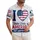 America 250th Anniversary 'I Heart America' Flag Distressed Navy Red White Celebration Short-sleeve Hawaiian Shirt - 1
