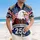 America 250th: Bald Eagle, Crossed Flags, 1776-2026 Navy Star Gold Frame Emblem Short-sleeve Hawaiian Shirt - 4