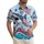 USA 250th Birthday Flag Shark Skeleton Parrot Anchor Ocean Stars Patriot Short-sleeve Hawaiian Shirt - 1