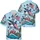 USA 250th Birthday Flag Shark Skeleton Parrot Anchor Ocean Stars Patriot Short-sleeve Hawaiian Shirt - 3