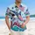 USA 250th Birthday Flag Shark Skeleton Parrot Anchor Ocean Stars Patriot Short-sleeve Hawaiian Shirt - 4