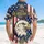 Patriotic USA 250th Anniversary Bald Eagle Wreath Rustic Cross Distressed Flag Short-sleeve Hawaiian Shirt - 5