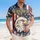 Patriotic USA 250th Anniversary Bald Eagle Wreath Rustic Cross Distressed Flag Short-sleeve Hawaiian Shirt - 4