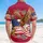 America 250th Anniversary: Soaring Bald Eagle Flag Tropical Gold Scrollwork Crimson Short-sleeve Hawaiian Shirt - 5