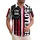USA 250th Anniversary Distressed Flag 1776 2026 Tropical Crimson Black Stripes Short-sleeve Hawaiian Shirt - 1