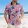 America 250th: Waving Flags, Heraldic Eagles, FREEDOM Text, Edge-to-Edge Starbursts Short-sleeve Hawaiian Shirt - 4