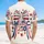 America 250th Anniversary Patriotic Hawaiian AMERICA 250 Text Stars Stripes Ribbon Short-sleeve Hawaiian Shirt - 5