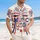 America 250th Anniversary Patriotic Hawaiian AMERICA 250 Text Stars Stripes Ribbon Short-sleeve Hawaiian Shirt - 4