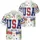 America 250th Anniversary Patriotic USA EST 1776 Distressed Collegiate Hibiscus Palm Stars Short-sleeve Hawaiian Shirt - 3