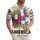 America's 250th: Patriotic Hawaiian Floral, Red Blue White Bouquet, Est. 1776 Freedom Short-sleeve Hawaiian Shirt - 1