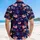 USA 250th Birthday: Patriotic Tropical Waving Flag Fireworks Pattern Short-sleeve Hawaiian Shirt - 5