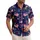USA 250th Birthday: Patriotic Tropical Waving Flag Fireworks Pattern Short-sleeve Hawaiian Shirt - 1