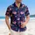 USA 250th Birthday: Patriotic Tropical Waving Flag Fireworks Pattern Short-sleeve Hawaiian Shirt - 4