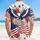 America 250th Birthday Eagle Flag 1776-2026 Hibiscus Plumeria Stars Design Short-sleeve Hawaiian Shirt - 5