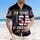 America 250th Anniversary 250 Years USA Flag 1776 Freedom Hibiscus Palm Scrollwork Short-sleeve Hawaiian Shirt - 4