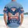 USA 250th Anniversary Bald Eagle Emblem: We The People, 1776-2026, Distressed Stripes Wreaths Short-sleeve Hawaiian Shirt - 5