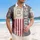 USA 250th Anniversary Flag 1776-2026 Distressed Tropical Patriotism Charcoal Short-sleeve Hawaiian Shirt - 4