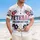 America 250th Veteran Flag Freedom 1776-2026 Patriotic Tropical Palm Hibiscus Design Short-sleeve Hawaiian Shirt - 4