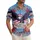 America 250th Eagle Flag 1776-2026 Patriotic Scrollwork Tropical Ribbons Short-sleeve Hawaiian Shirt - 1