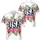 USA 250th Anniversary Patriotic Navy Crimson White Hibiscus Tropical Gold Scrollwork Short-sleeve Hawaiian Shirt - 3