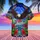 USA 250th 1776 Eagle Liberty Bell Stained Glass Hawaiian Starry Night Motif Short-sleeve Hawaiian Shirt - 4