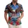 USA 250th 1776 Eagle Liberty Bell Stained Glass Hawaiian Starry Night Motif Short-sleeve Hawaiian Shirt - 9