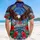USA 250th 1776 Eagle Liberty Bell Stained Glass Hawaiian Starry Night Motif Short-sleeve Hawaiian Shirt - 13