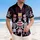 America 250th Anniversary Patriotic Skeletons Uncle Sam Flags Cake Fireworks Bunting Short-sleeve Hawaiian Shirt - 4