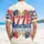 America 250th Anniversary 1776 Freedom Distressed Patriotic Tropical Foliage Short-sleeve Hawaiian Shirt - 5