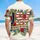 USA 250th Anniversary Patriotic Hawaiian Gold Bevel Lettering Stars Stripes Red Roses Short-sleeve Hawaiian Shirt - 5