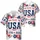 USA 250th Anniversary: God Bless 1776 2026 Patriotic Hawaiian Hibiscus Gold Short-sleeve Hawaiian Shirt - 3