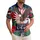 America 250th Bald Eagle Tropical Patriotic Hibiscus 1776-2026 Stars & Ribbons Short-sleeve Hawaiian Shirt - 1