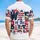Wife of the Party America 250th Flag Pattern Leopard Tropical Text Short-sleeve Hawaiian Shirt - 5