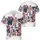 Wife of the Party America 250th Flag Pattern Leopard Tropical Text Short-sleeve Hawaiian Shirt - 3