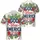 USA 250th: GOD Bless AMERICA 1776-2026 Navy Crimson Hibiscus Palm Design Short-sleeve Hawaiian Shirt - 3