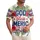 USA 250th: GOD Bless AMERICA 1776-2026 Navy Crimson Hibiscus Palm Design Short-sleeve Hawaiian Shirt - 1
