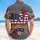 America 250th Anniversary USA Flag Scroll 1776 Freedom Crimson Gold Floral Short-sleeve Hawaiian Shirt - 5