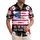 America 250th Anniversary Distressed Flag Fighter Jet 'We The People' Hibiscus Scroll Short-sleeve Hawaiian Shirt - 1