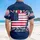 America 250th Anniversary Patriotic Hawaiian Flag Jets We The People Hibiscus Scrollwork Short-sleeve Hawaiian Shirt - 5