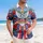 America 250th Commemorative Eagle Bow Liberty Bell Star Design Short-sleeve Hawaiian Shirt - 4