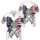 Firefighter Patriot America 250th Hawaiian Flag Bow Maltese Cross Distressed Watercolor Short-sleeve Hawaiian Shirt - 3