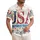 America 250th Anniversary USA Stars Crimson Peonies Freedom Banner Fireworks Short-sleeve Hawaiian Shirt - 1