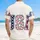 USA 250th Anniversary Est 1776 Patriotic Collegiate Floral Navy Red Art Short-sleeve Hawaiian Shirt - 6